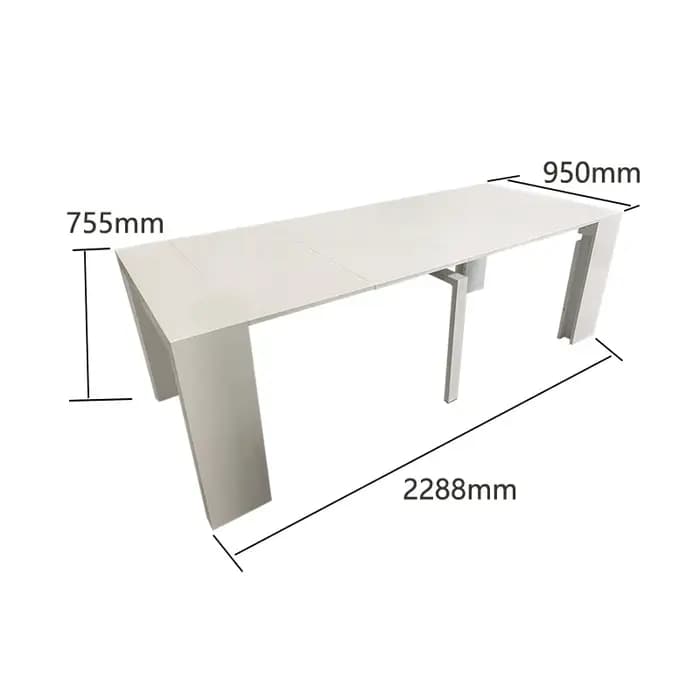 Table à Manger Télescopique Rectangulaire pour 8 Personnes