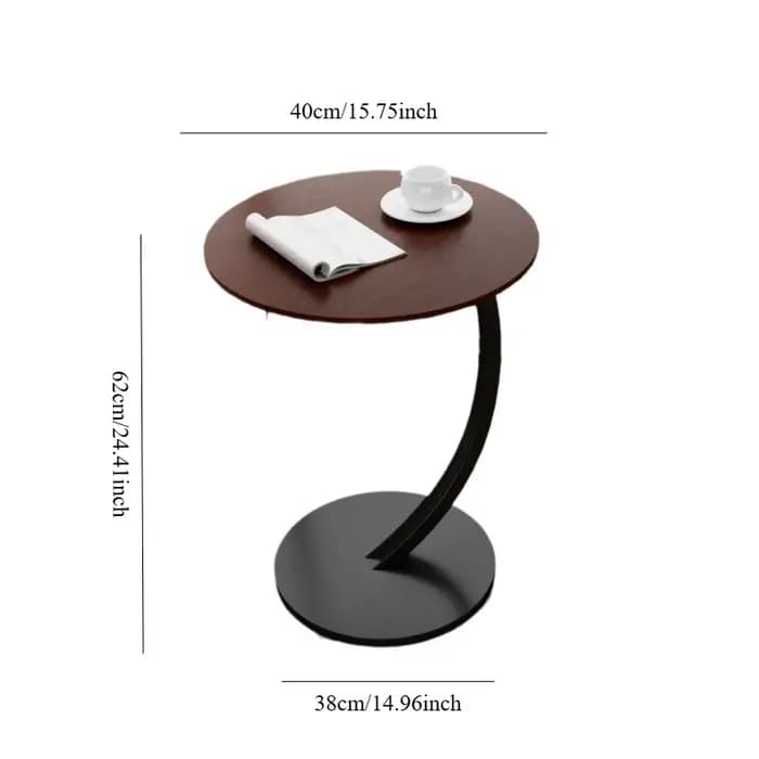 Table d'appoint ronde – Mini table basse pour salon, table de chevet pour chambre à coucher et table d'appoint pour canapé, table d'angle compacte pour petit espace