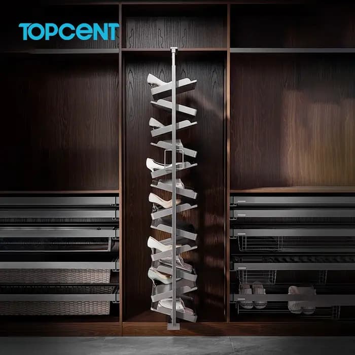 Topcent fabricant moderne de haute qualité grande armoire de rangement de chaussures tournante à 360 degrés meubles