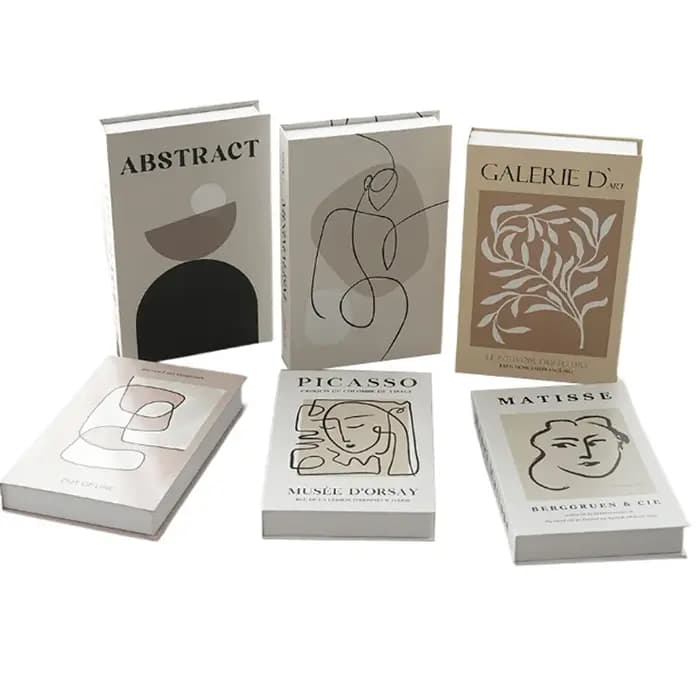 Boîte de rangement de faux livres de luxe ouverte