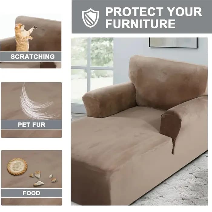 Housse de Chaise longue en velours