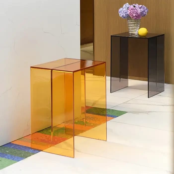 K-star-Table d'appoint de canapé en acrylique nordique, salon, maison minimaliste, mini table basse,