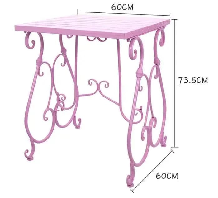 Combinaison de Table et chaise de cour européenne en fer forgé