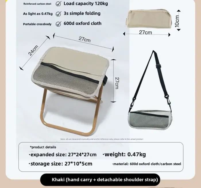 Sac à dos pliant tabouret Portable petit Mazar sacoche stylo sac tabouret extérieur chaise pliante U
