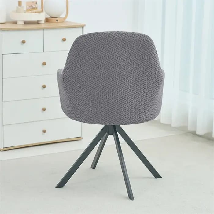 Housse de fauteuil en jacquard de couleur unie