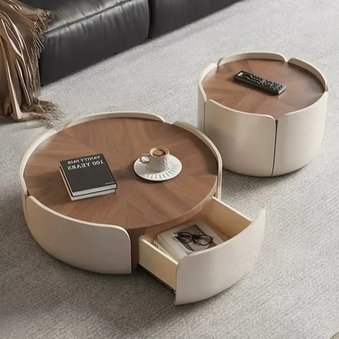 Table basse nordique vintage pour salon