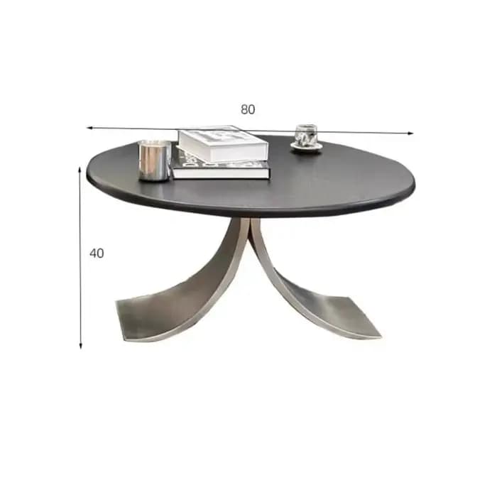 Table basse ronde classique en bois massif