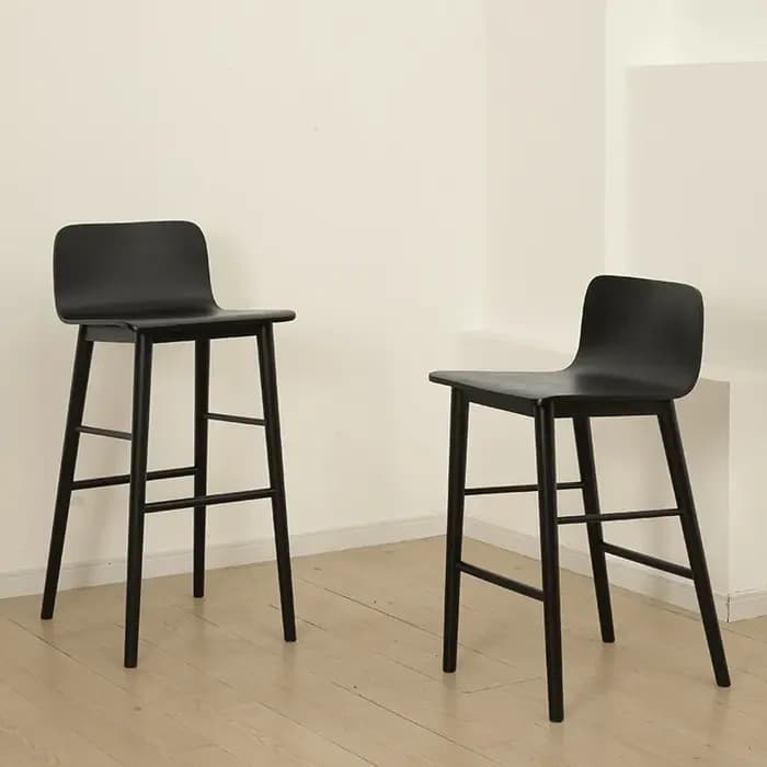 Tabouret de Bar en bois massif de styliste américain moderne
