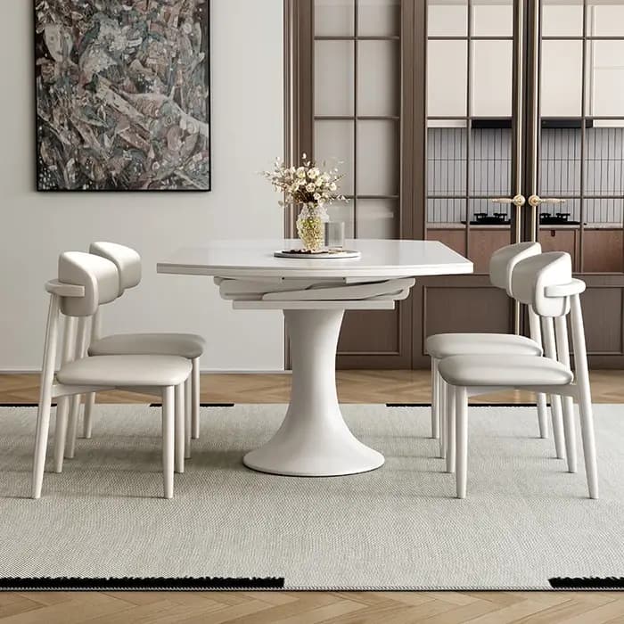 Table à manger extensible en bois