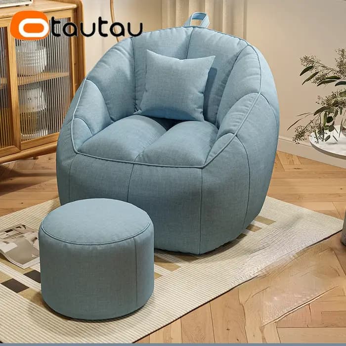 OTAUTAU coton lin pouf chaise avec remplissage coin