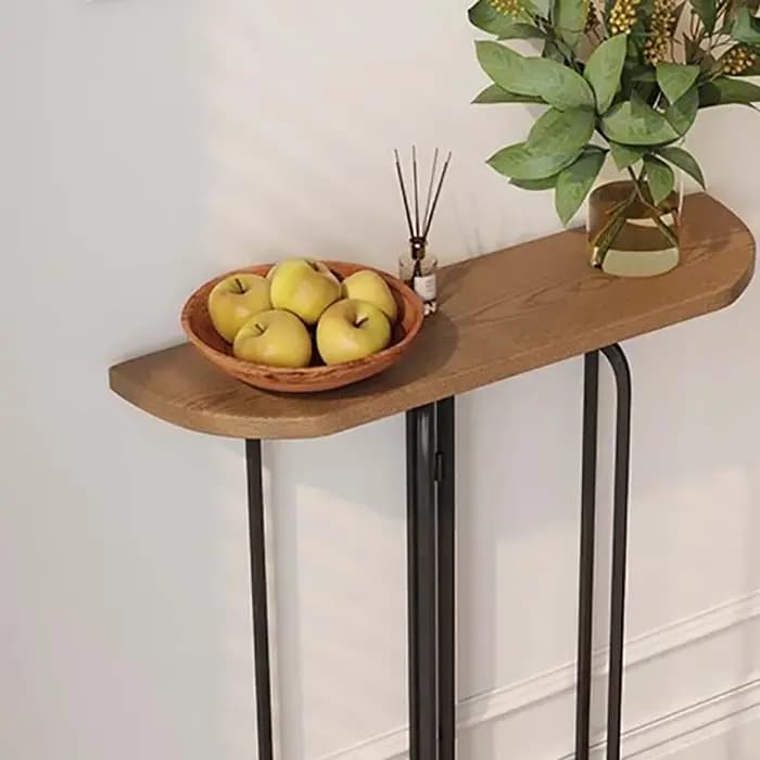 Table Console à pieds en métal Vintage