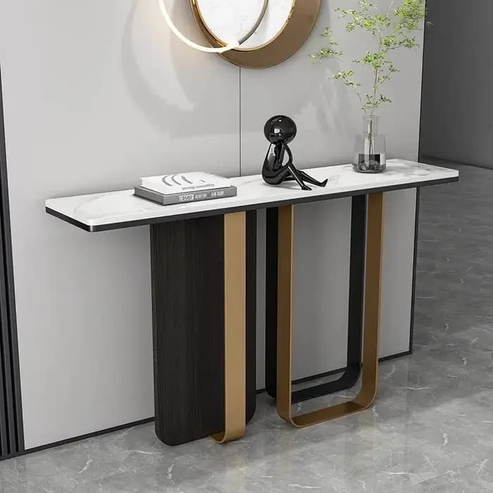Table de Console de luxe italienne, moderne et minimaliste, Glam Premium, pour entrée Hallwy, meuble