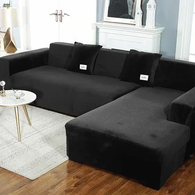 Juste extensible pour canapé et fauteuil, en velours, compatible avec canapé d'angle, pour salon