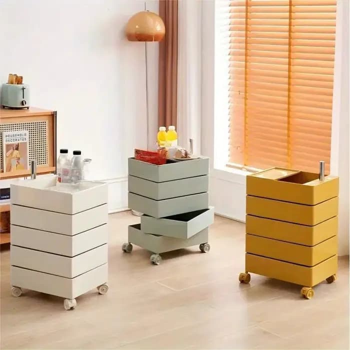 Armoire de rangement rotative, Table de chevet mobile, armoire d'appoint, armoire de rangement de co