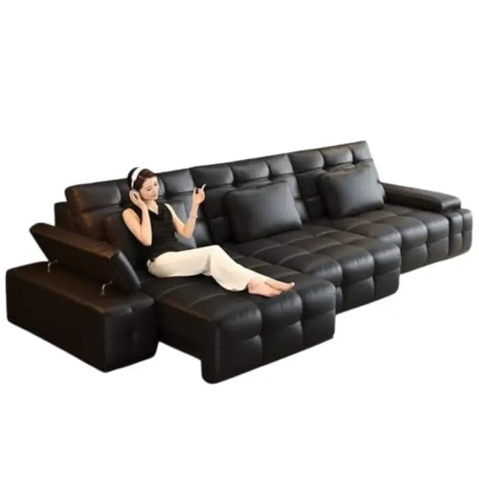 Relax lecture salon canapé en cuir chaise ensemble inclinable