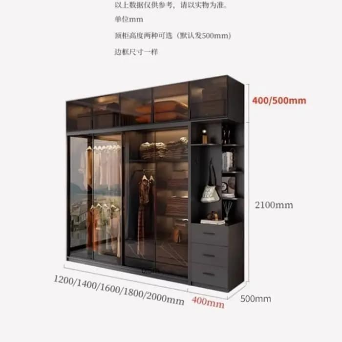 Organisateur étagères armoire robuste chambre moderne luxe