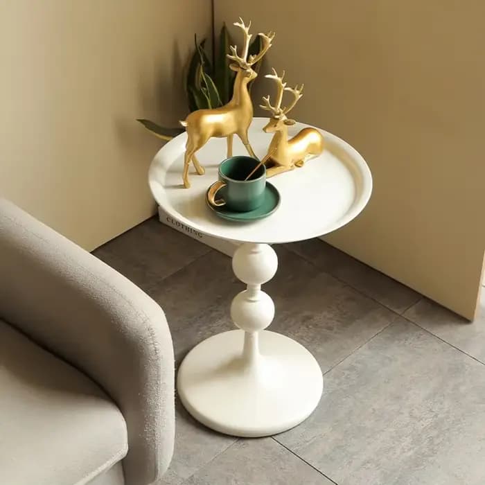 Petite Table Basse Ronde Nordique, Rangement de Canapé, délégations Moderne, Salon, Chambre à Couche