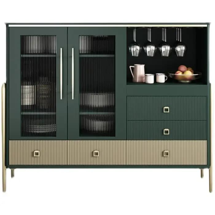 Armoire de rangement au sol, porte sur pied verte, meuble de salon pour parfum, jouets de vin de luxe, meubles de maison