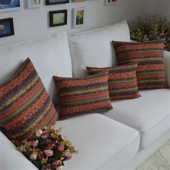 Housse de coussin rétro Vintage pour salon