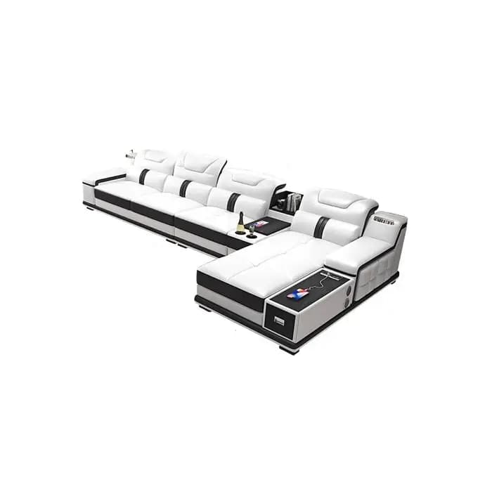 Canapé moderne multifonctionnel en cuir de luxe confortable minimaliste