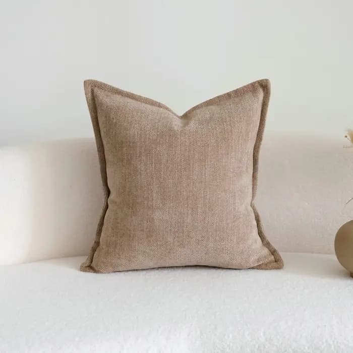 Housse de coussin à rayures à carreaux
