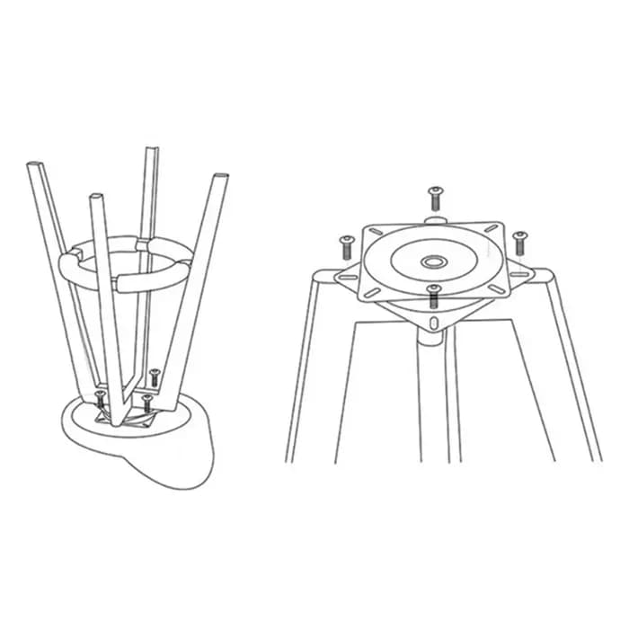 Plateau pivotant universel de 6 pouces pour tabourets