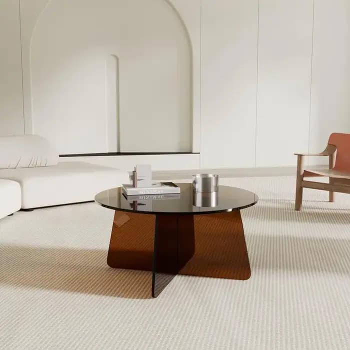 Table d'appoint minimaliste en acrylique de style crème, table d'angle de canapé pour salon, petite