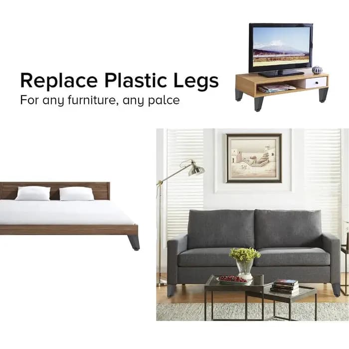 4 pièces pieds de meubles en métal réglables canapé-lit