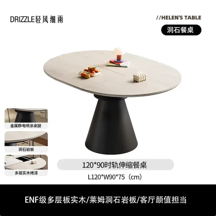 Table de salle à manger de luxe nordique en bois pour cuisine et restaurant