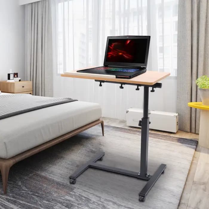 Bureau d'ordinateur debout Mobile réglable 58-90cm, bureau d'ordinateur portable pour bureau, salon,