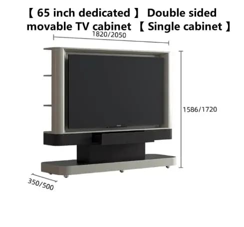Support mobile meuble TV de levage salon meuble de séparation chambre à coucher avec rouleau