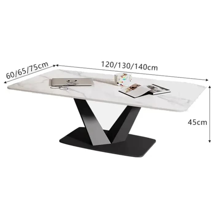 Table basse moderne à la mode rectangulaire Unique beauté Table basse nordique Table classique De lu