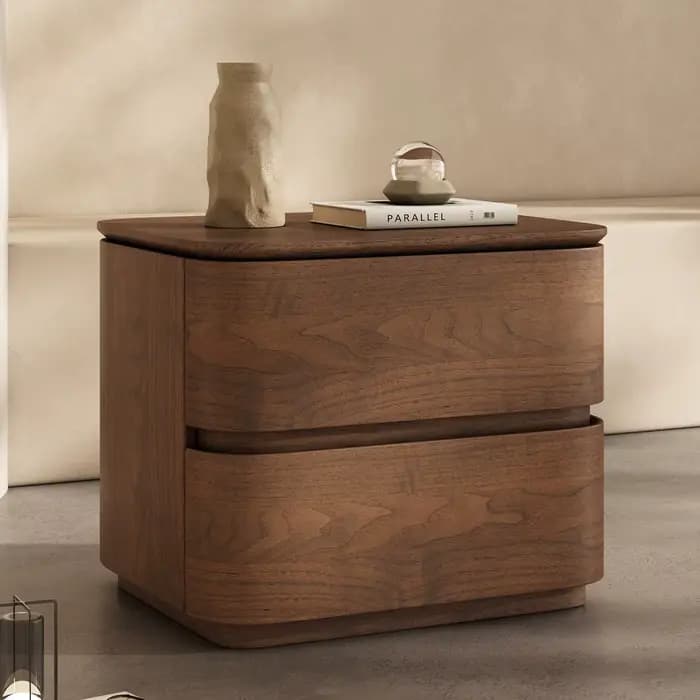 Table de chevet avec tiroirs, rangement créatif, table de chevet nordique moderne, style italien min