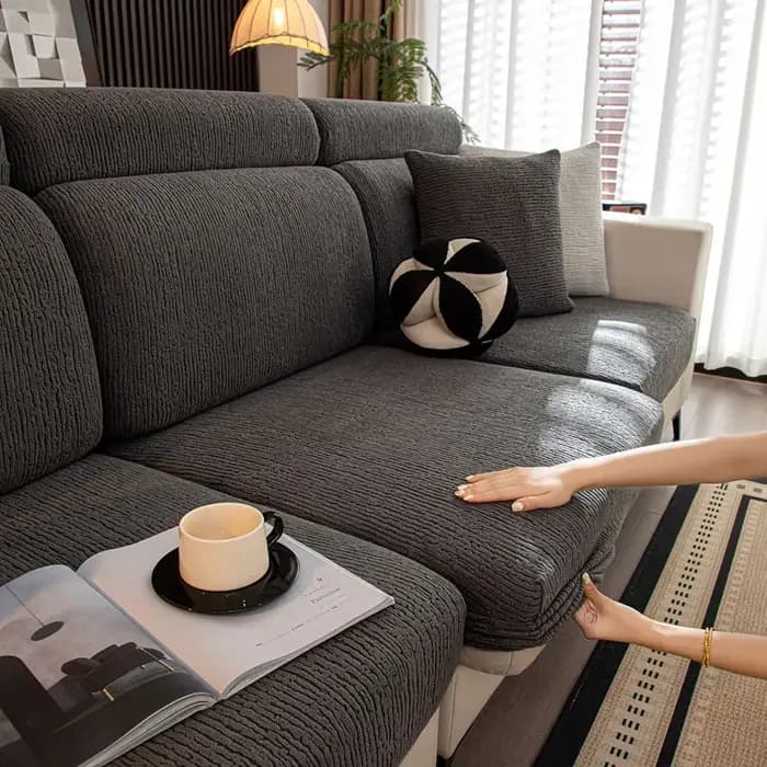 Housse de coussin de siège de canapé extensible, décoration de noël, housse de protection pour dossi
