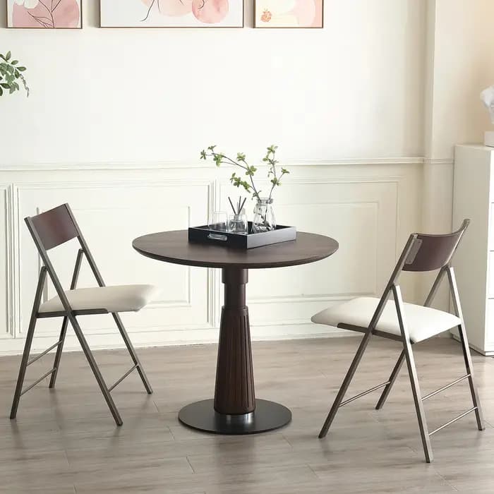 Table à manger ronde moderne du milieu du siècle