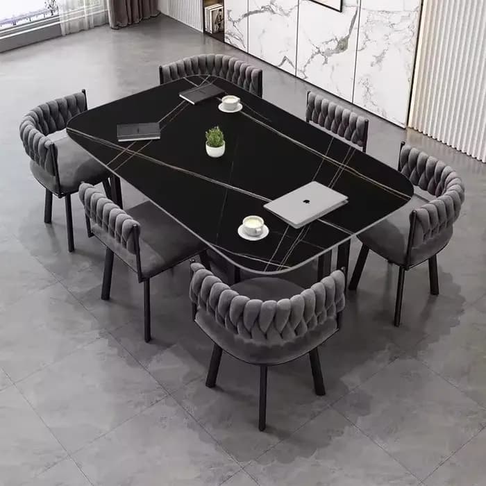 Ensemble salle à manger moderne extensible très demandé - 1 table et 6 chaises pour maison