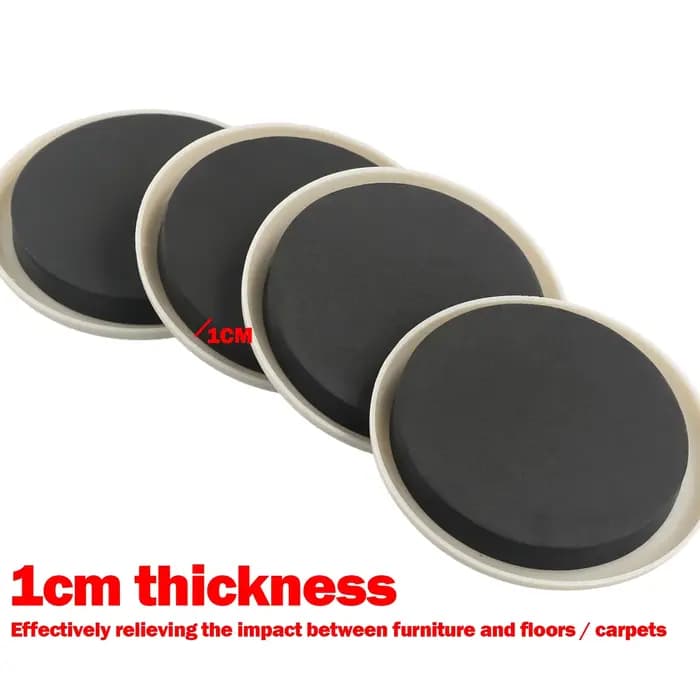 Curseur de meubles rond pour se déplacer, grands appareils électroménagers, accessoires, 3.5 ", 4 pi