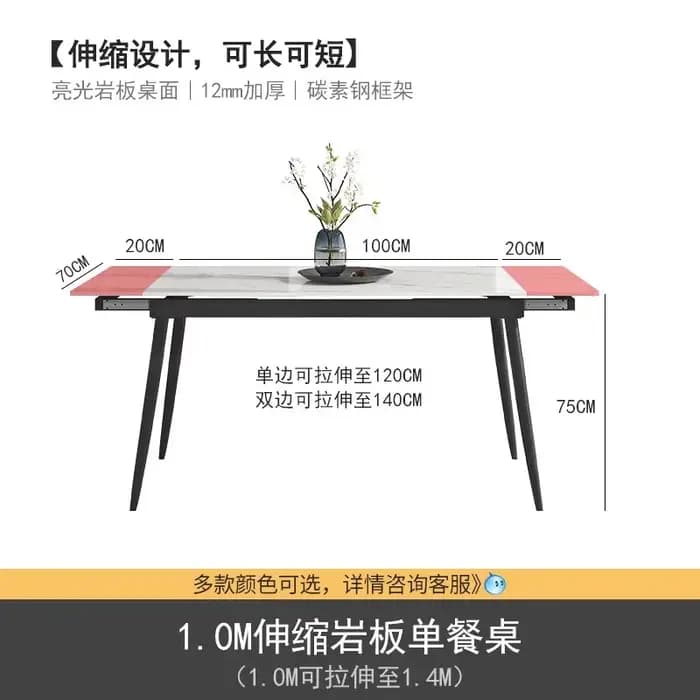 Table à manger multifonctionnelle pour 8 à 10 personnes, extensible, 180CM, pour cuisine de noël, ca