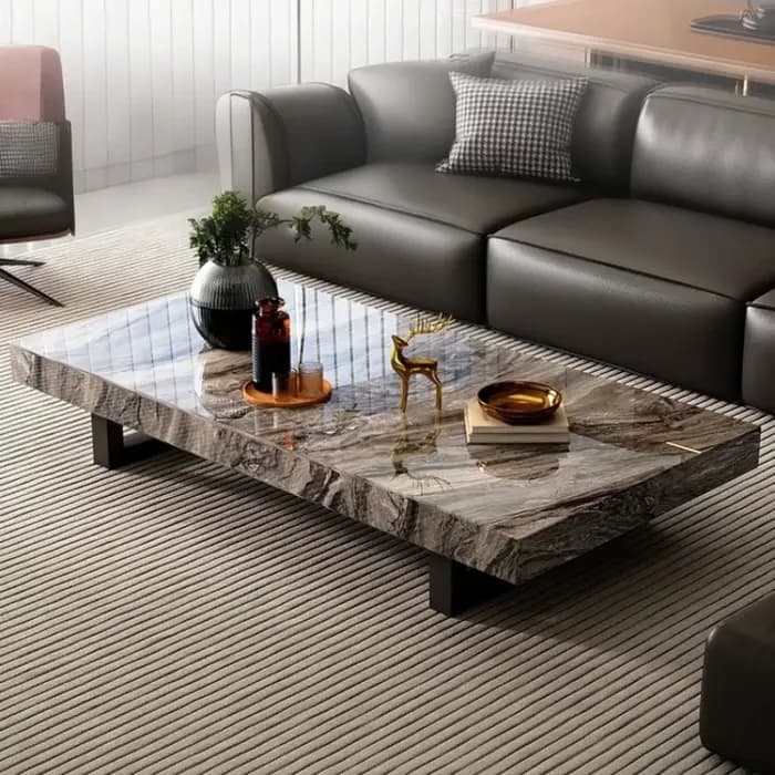 Table basse moderne en marbre