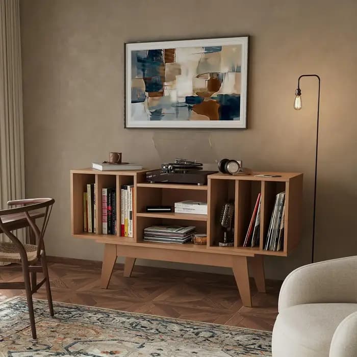 Support pour disques vinyles, grande table pour tourne-disques pouvant contenir jusqu'à 450 albums,