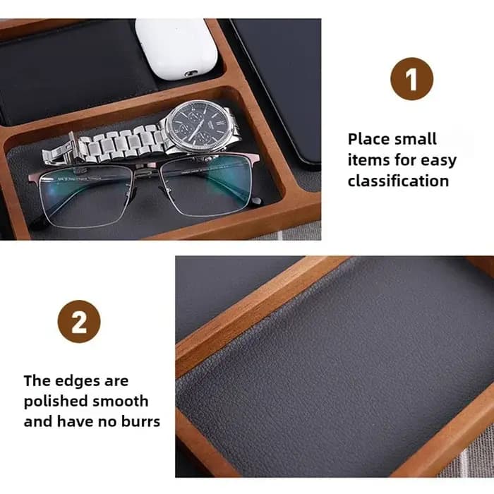 Boîte de rangement de bureau en bois avec grille