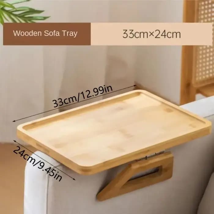 Table de canapé pliante en bois, gain de place, antidérapante, bras de canapé à clipser, support lat