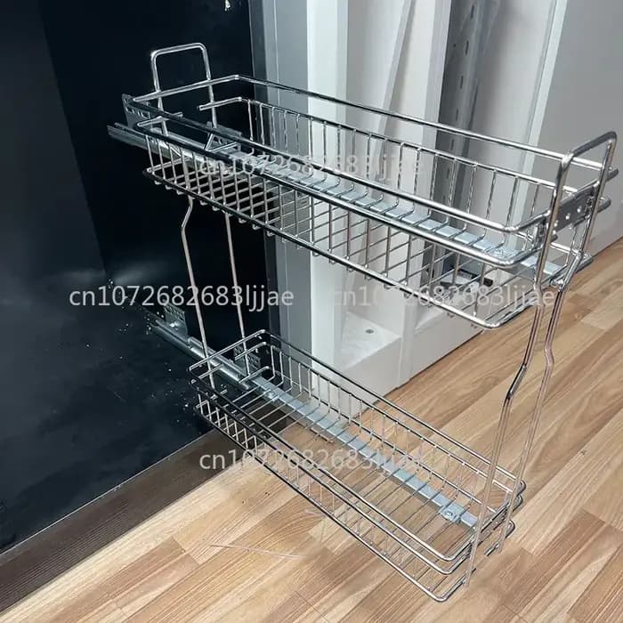 Panier de Type tiroir, armoire de sol, panier latéral de rangement latéral étroit, panier d'assaison
