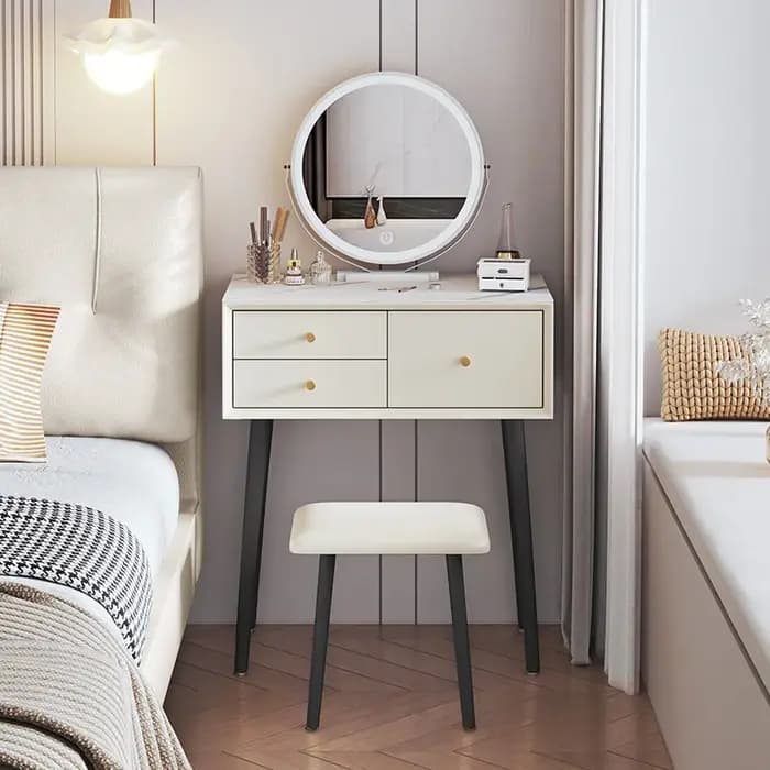 Rangement moderne vanité Table esthétique élégant luxe Glam commodes Simple De Signmakeup articles De toilette meubles De salon