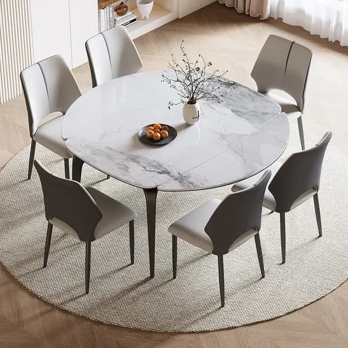 Table à manger minimaliste nordique ronde