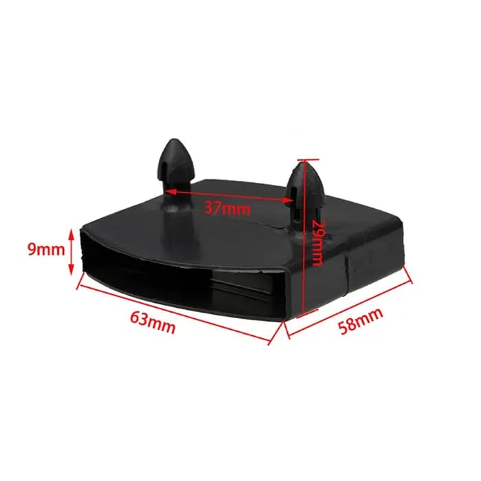 Lot de 10 embouts de rechange carrés en plastique noir pour canapé-lit