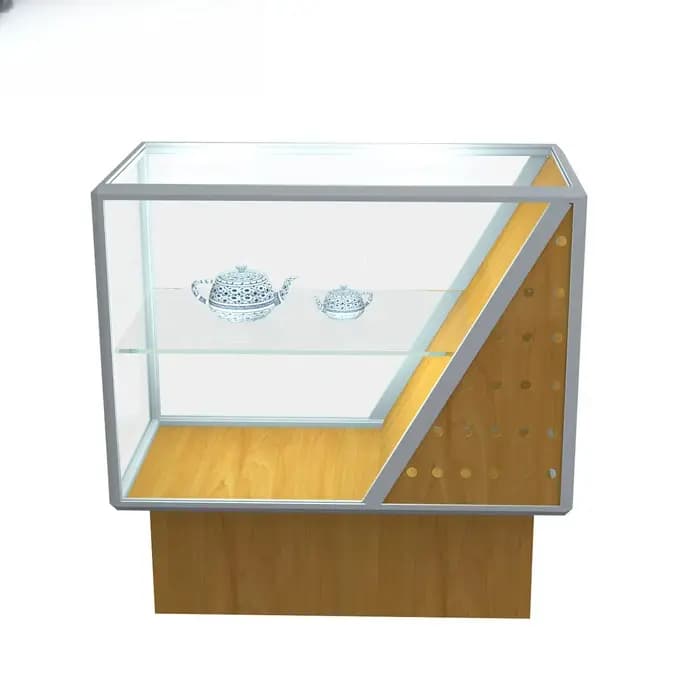 Vitrine multicolore moderne en verre trempé