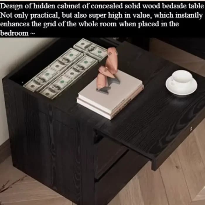 Table de chevet européenne de luxe minimaliste multifonctionnelle avec rangement dissimulé