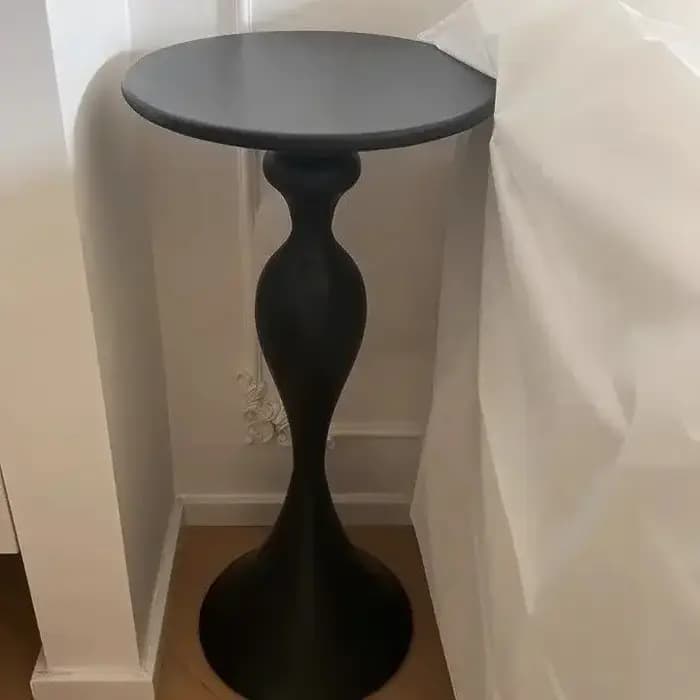 Table Basse Ronde Nordique en Acier Inoxydable