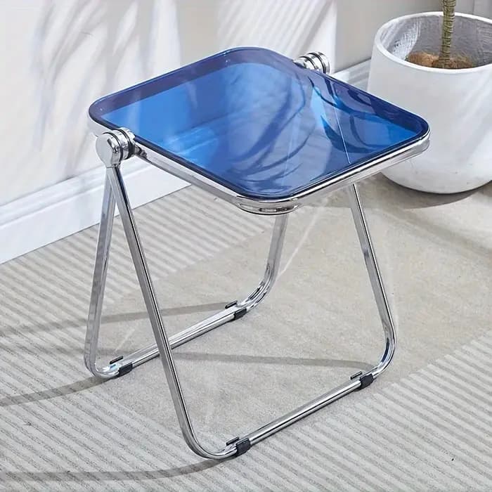Table d'appoint pliante-table basse transparente à la mode pour salon canapé coin et balcon Table ba